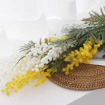 라뜨랑 미모사 조화 87cm 가지 은엽 아카시아, 87cm 미모사 조화(옐로우)