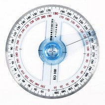 측량 뜨거운 판매 원형 10cm 플라스틱 360 학위 포인터 분도기 통치자 학생 문구 선물 각도기 파인더 2022, 한개옵션0