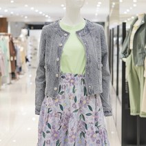 ab.f.z [ab.f.z] 체크패턴숏데님자켓 (KSW1QJ36C)