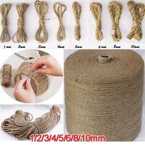 마닐라로프 와이어 안전 밧줄 천연 황마 꼬기 빈티지 로프 코드 끈 삼베 브라운 DIY 공예 선물 포장 원예, 03 3mmx10meter