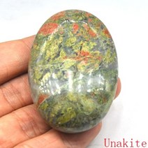 썬캐쳐 천연 자수정 로즈 쿼츠 걱정 스톤 치유 크리스탈 미네랄 팜 원석 핸드 뷰티 마사지 도구 도매, Unakite+1pcs