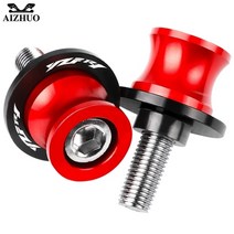호환 오토바이 튜닝 부품 정비 Yzfr1 6mm 스탠드 나사 yamaha yzf r1 yzf r1 r1m r1s 스윙 암 슬라이더 스풀 cnc 로고 액세서리, 6mm 레드, 1개