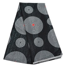 아프리카 브로케이드 프린팅 직물 반짝이고 재봉 의류 폴리에스테르 불투명 비탄성, BGB-A10_5 x 1.5 yards