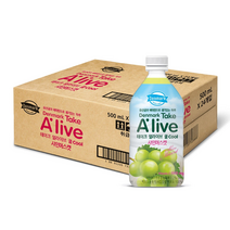 테이크 얼라이브 샤인머스켓 500ml x 24 청포도 코스트코 포도 주스 쥬스 음료 음료수, 얼라이브쿨 500ml x 24개 - 샤인머스캣