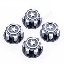 알루미늄 17mm 육각 휠 너트 방진 미끄럼 1/8 TRX X-Maxx E-Revo 버기 자동차용 4 개, 티탄