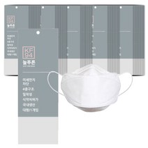 늘푸른 KF94 황사방역용 마스크 화이트 / 대형 (50매) 귀편한 마스크, 50매, 1개