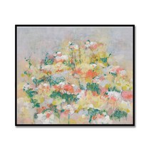 White blooming Giclee Paper Edition 서선경 작가 감각적인 모던 추상화 지클리 판화 풍수 인테리어 그림 액자, 50x60cm 사이즈, 브라운 뉴질랜드 원목 액자