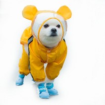 런웨이멍멍 강아지 레인코트 비옷올인원 당일발송 케릭터 곰비옷 우비 곰돌이 우비 강아지비옷 댕댕이, 2XL(일반3XL사이즈)