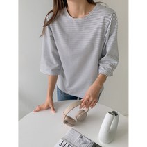 여성 단가라 7부티 여자 스트라이프 7부 얇은 티셔츠 5컬러