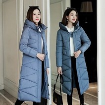 경량패딩 여성 롱 점퍼 구스다운 학생 겨울 방수 우아한 따뜻한 중간 길이 파카 슬림 후드 코튼 패딩 두꺼운 재킷 한국어 긴 소매 포켓 코트 아웃웨어