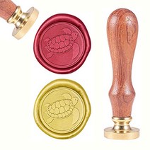 CRASPIRE Wax Seal Stamp Vintage Wax Sealing Stamps Sea Turtle Retro Wood Stamp Removable Brass Head, Sea Turtle Pattern