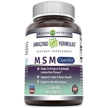 어메이징뉴트리션 포뮬러 옵티 MSM 1500mg 타블렛, 180정, 1개