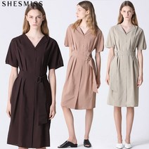 [쉬즈미스] 올리비아 벨티드 카라리스 라펠 원피스