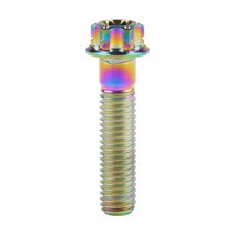 Weiqijie-티타늄 볼트 M6/M8X10 15 20 25 30 35 40 45 50 55mm Torx 헤드 플랜지 나사 오토바이 액세서리, M8, Rainbow