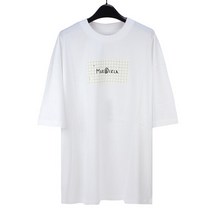 MM6 메종 마르지엘라 남녀공용 QUADERNO 오버사이즈 반팔 티셔츠 S52GC0230 S24312 100 WHITE [MSC003wh]