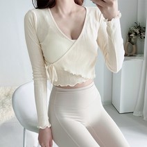 펀칭 랩 가디건 커버업 긴팔 크롭 필라테스 복 요가 복장 플라잉요가복 의상 티 탑 옷