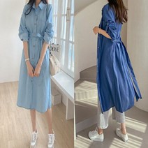 루즈델리 데님셔츠원피스