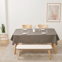 별빛감성 린넨 코팅 및 방수 테이블보 식탁보, 딥커피, 8인 (130x240cm)