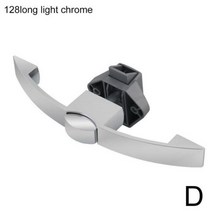 케러밴잠금장치 캠핑카잠금장치 풀 핸들 래치 잠금 손잡이 푸시 버튼 도어 캐비닛 RV 요트 캠핑 캐러밴 보트 핸들 잠금 아연 합금 설치 용이, 128 light chrome