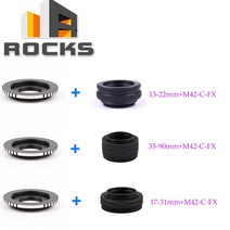 M42 렌즈 조정 가능한 초점 헬리오드 매크로 튜브 13-22mm/35-90mm/17-31mm + 어댑터 마운트 후지 FX 카메, 03 17-31mm