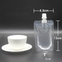 스파우트파우치 일회용 즙파우치 주스 육수 쥬스 음료수 뚜껑 음료팩 액상 포장용기 캡파우치, 100ml, 100세트