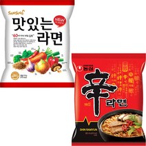 봉지)맛있는라면 5개 + 봉지)농심신라면 5개, 10개입
