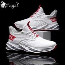 (Angel)새로운 패션 트렌드 플라잉 니트 통기성 운동화 남성 블레이드 캐주얼 스니커즈