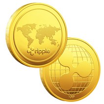 새로운 암호화 XRP 동전 합금 리플 동전 골드 암호화 통화 동전 상자 고급 구리 리플 동전 사용자 정의 금속 BTC 비트코인 선물, 하나, Basic1