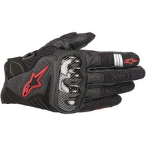Alpinestars 블랙/화이트 Sz L 알파인스타 SMX-1 에어 V2 통기성 가죽 오토바이 장갑 170089, Medium, Black/Fluorecent Yellow