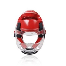 복싱 헤드기어 전문 태권도 프로텍터 무에타이 가라테 가드, 13.red helmet shield - S 100-1