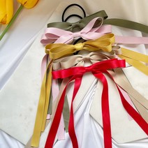 (5종 세트)심플 포인트 한채아 골프 왕 리본끈 포니테일 머리 고무줄 예쁜 명품 헤어 밴드 악세사리