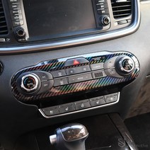 JS automotive 올뉴쏘렌토 자동차 실내 인테리어 오디오 공조기 무지개빛 반사 프리즘 홀로그램 차량 랩핑 보호 커버 시트지 튜닝 스티커, 홀로그램 블랙카본