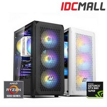 게이밍 조립 컴퓨터 라이젠R5 5600 GTX1660Super 배틀그라운드 디아블로2레저렉션 PC 본체, 01.블랙 LED 케이스