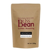 브리스빈 250g 인도네시아 만델링 당일로스팅 원두커피 가루, 원두상태