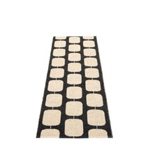 파펠리나 러그 여름 거실 사계절 먼지없는 카페트 러그 스텐 블랙 70 x 200 cm