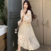 [하젤] 클로이 레이스 태슬 롱원피스_S2613