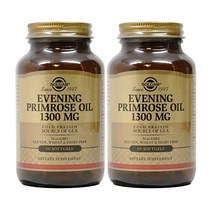 [2개세트] Solgar 솔가 달맞이꽃 종자유 이브닝 프림로즈 오일 1300mg 60정 달맞이꽃유 고도불포화지방 리놀레산 감마리놀렌산 GLA Evening Primrose Oil, 2세트