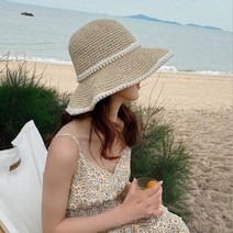 SUPER CREW 펄 포인트 와이드챙 벙거지 모자
