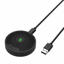 dodocool UM10 회의실 무지향성 마이크 인터넷 음성 통화 온라인 수업 회의 유명인 라이브 픽업, 검은 색, 마이크로폰