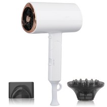 Routop 헤어드라이기 접이식 드라이어 1800W 항온 케어 입체 기류 집중 풍력 220V, 04 update white_02 EU