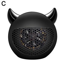 캠핑미니팬히터 원룸온풍기 차박온풍기 미니히터 전기 휴대용 히터 mini wall air, 검은색