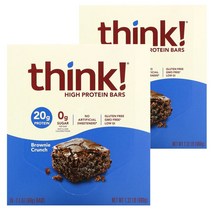 씽크씬 하이 프로틴 바 브라우니 크런치, 600g, 2개