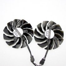 그래픽카드 팬 수리 부품 88mm pld09210s12hh t129215su 4pin 쿨러 기가바이트 geforce gtx1070 1070 ti rx 570 580 470 카드, 아아 2개