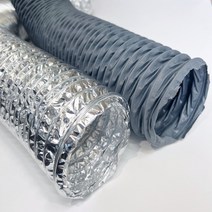 후렉시블 자바라호스 플렉시블 50~700mm 덕트자재 알루미늄 타포린 천닥트 닥트모음, 알루미늄 후렉시블 닥트호스, 알루미늄닥트 10인치(250파이) 10m