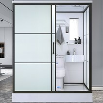 화장실이 딸린 통합 샤워실 통합 샤워실 화장실과 세면대가 딸린 통합 욕실 직사각형 구덩이, 120x100 기본 방폭 유리