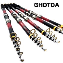 GHOTDA 높은 탄소 휴대용 텔레스코픽 낚싯대 잉어 낚시 낚시 태클, 3.6m