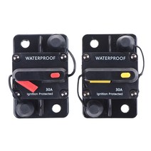 12-42V DC 자동 방수 회로 차단기 30A 40A 50A 60A 80A 100A 150A 200A 250A 300A AMP 퓨즈 리셋 자동차용 보트용, [01] red button, [10] 300A, 01 red button_10 300A