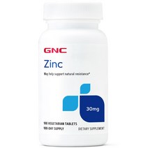 GNC 아연 30mg (100타블렛), 단품, 100정