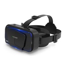 VR 체험 스마트 안경 미니 3D 가상 현실 블루 라이트 보호 HD 헤드셋 구글 카드보드 스마트폰용, 1.black