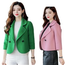 봄 가을 여성 모직코트 정장 자켓 빅사이즈